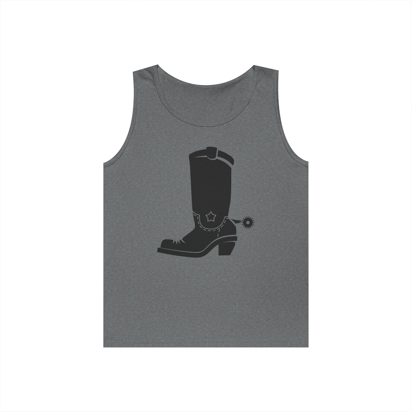 Unisex Heavy Cotton Tank Top - Western Boot with Spur X 300