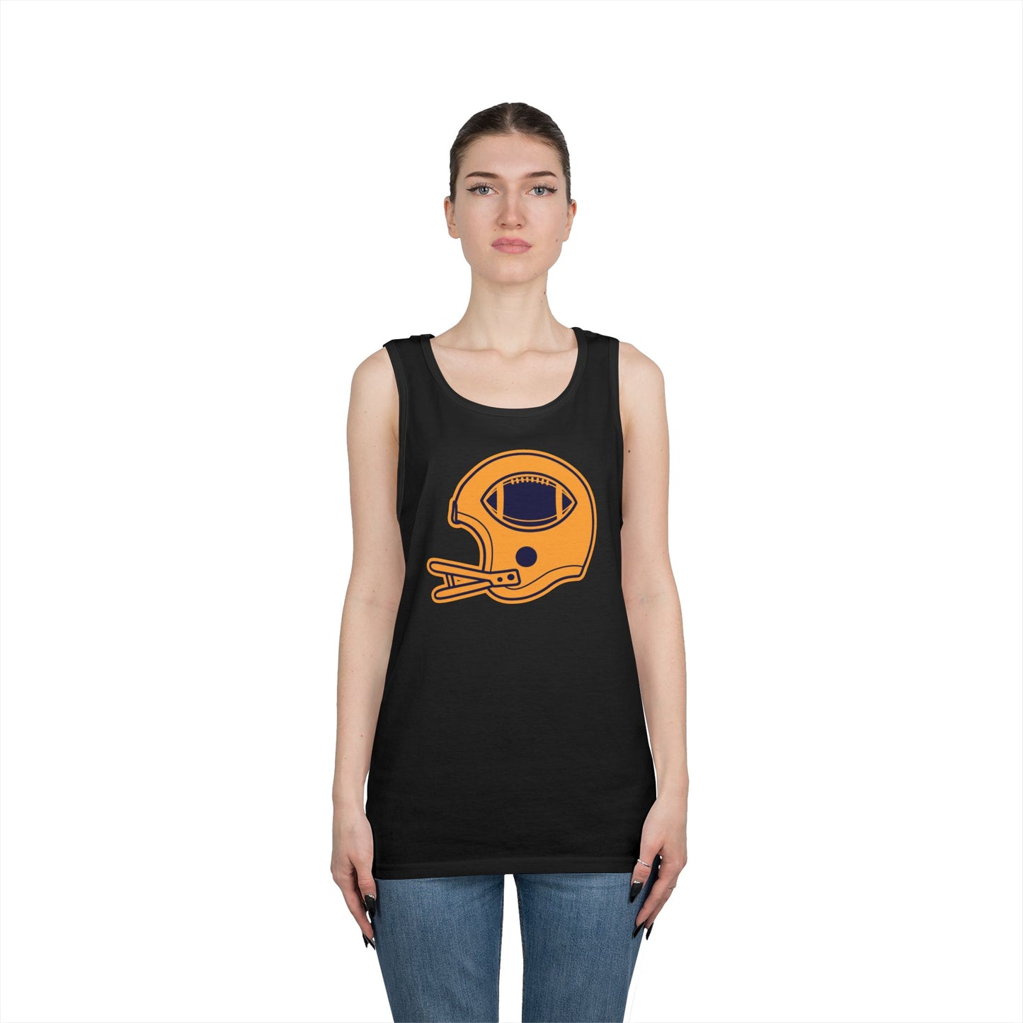 Unisex Heavy Cotton Tank Top - Football Helmet