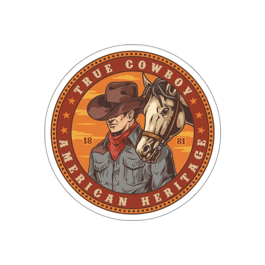 Die-cut stickers - True Cowboy - American Heritage