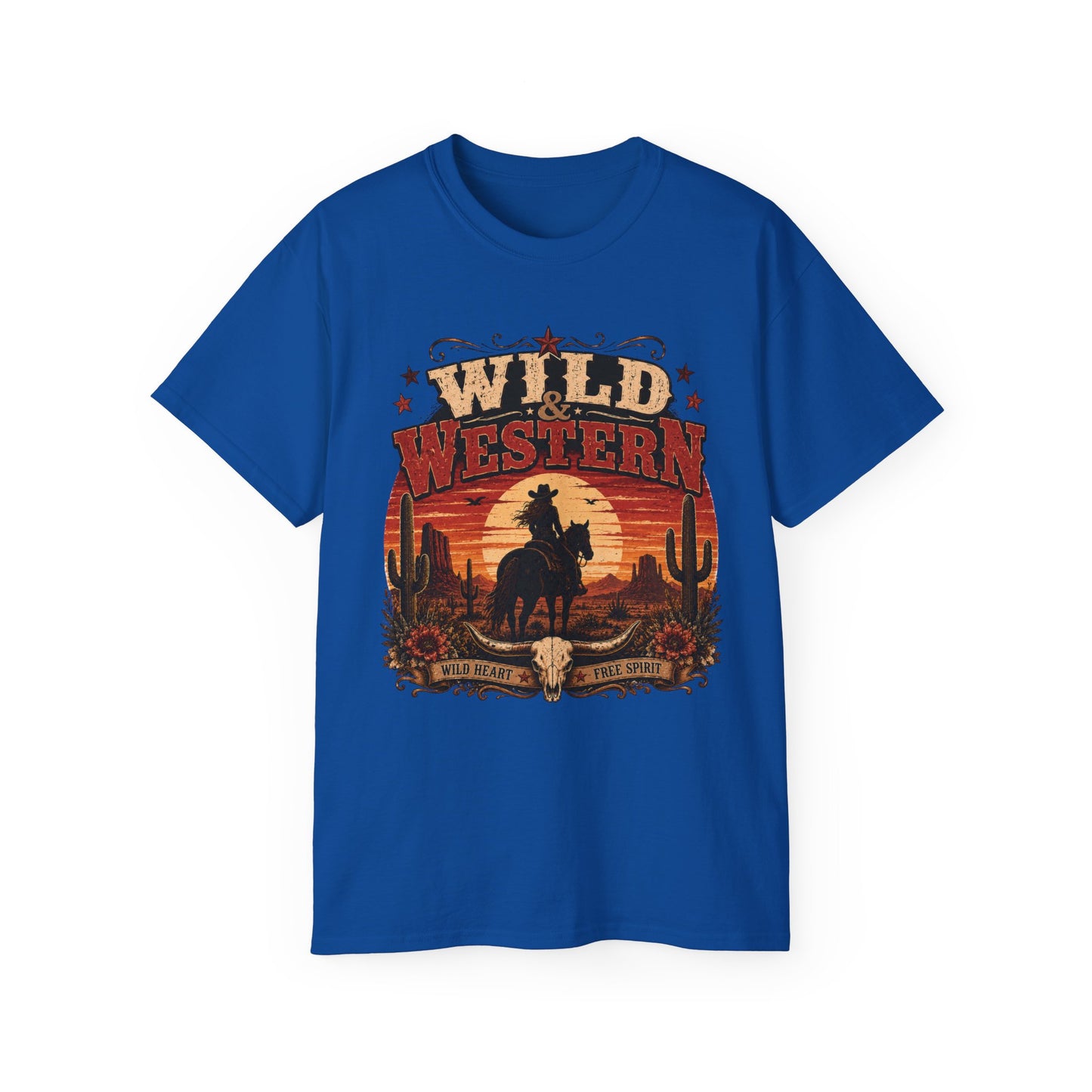 T-Shirt - Wild Western sunset ride