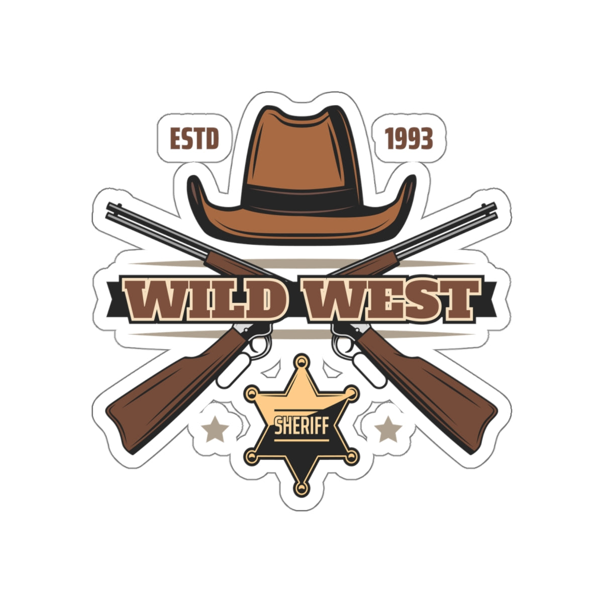 Die-cut stickers - Wild West - Sheriff