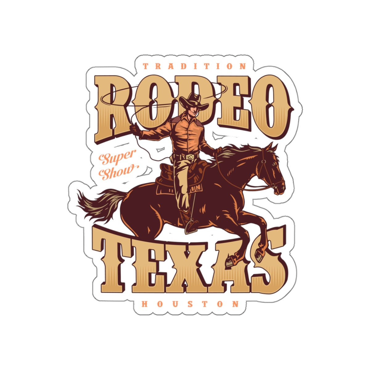 Die-cut stickers - Tradition Rodeo Super Show - Houston, Texas