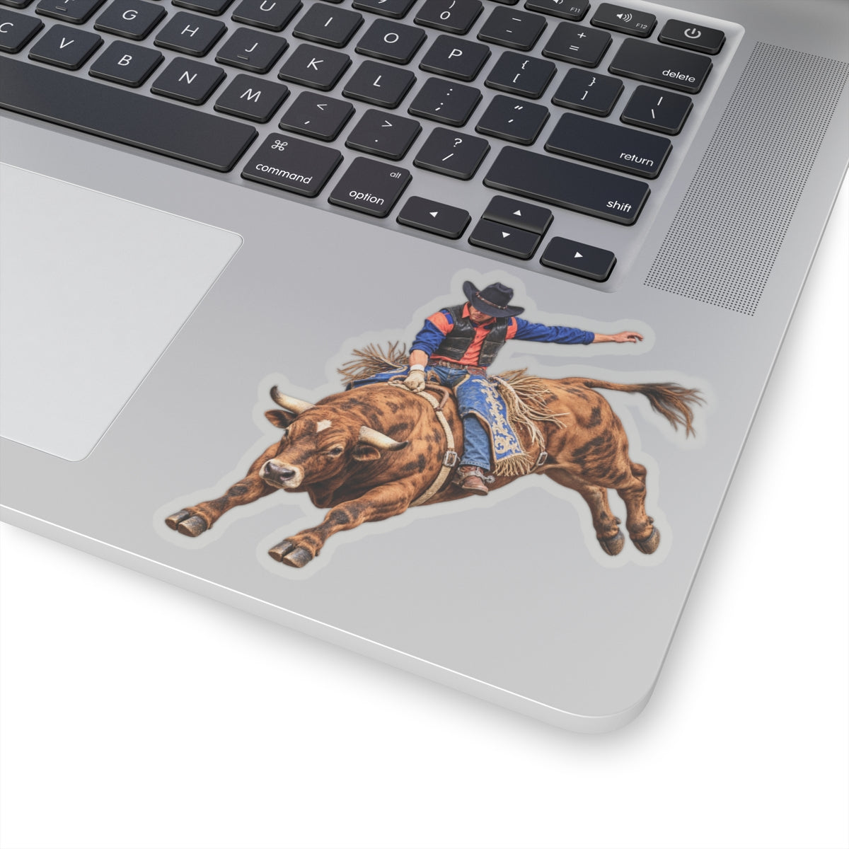 Kiss-Cut Stickers - Cowboys - Bull Rider - Oblique - without Text - 3D Transparent