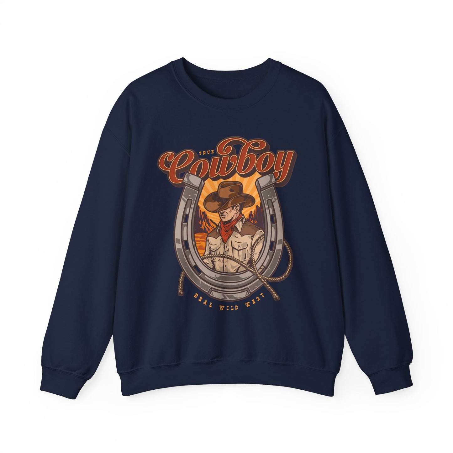 Crewneck Sweatshirt - True Cowboy - Real Wild West
