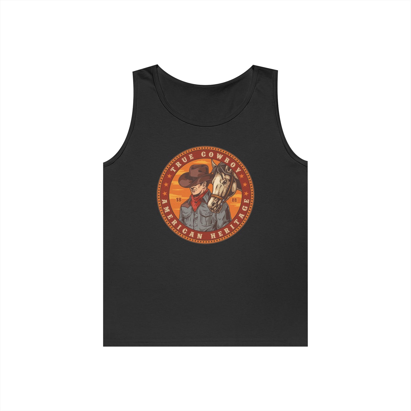 Unisex Heavy Cotton Tank Top - True Cowboy - American Heritage