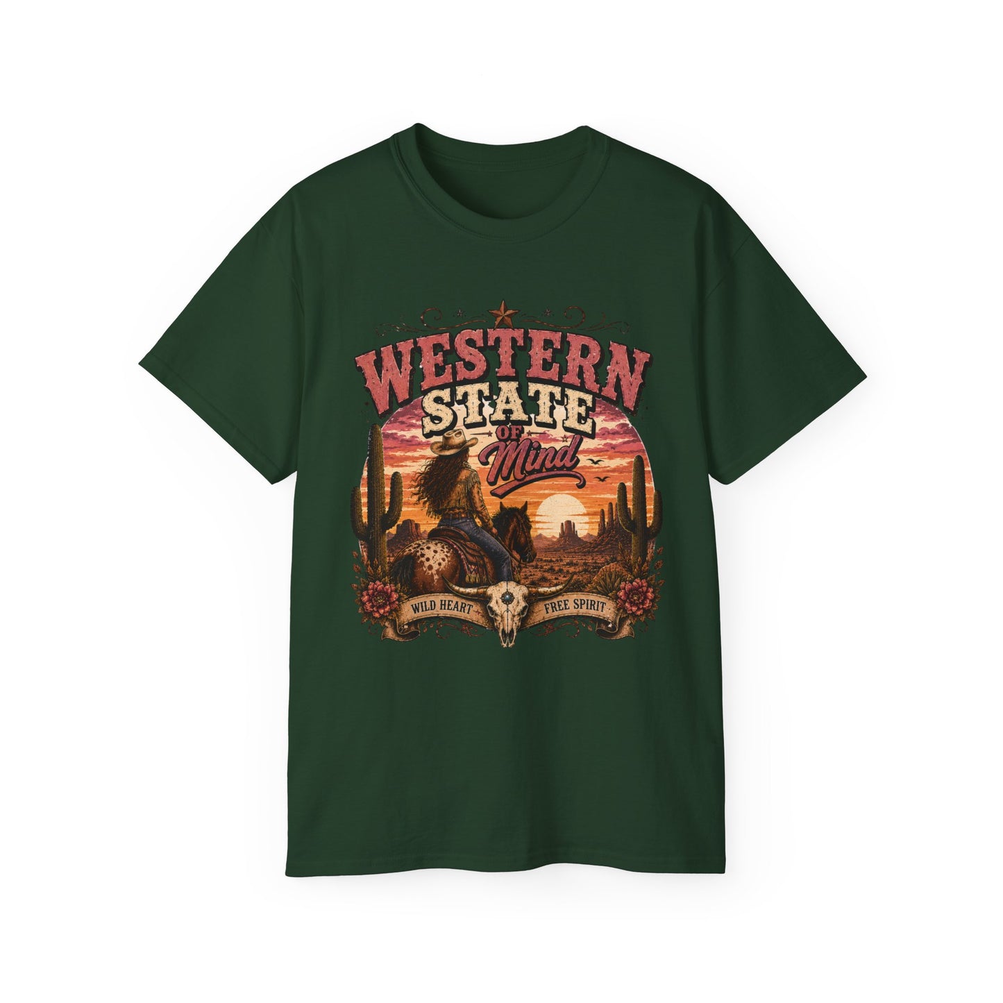 T-Shirt - Western spirit at sunset