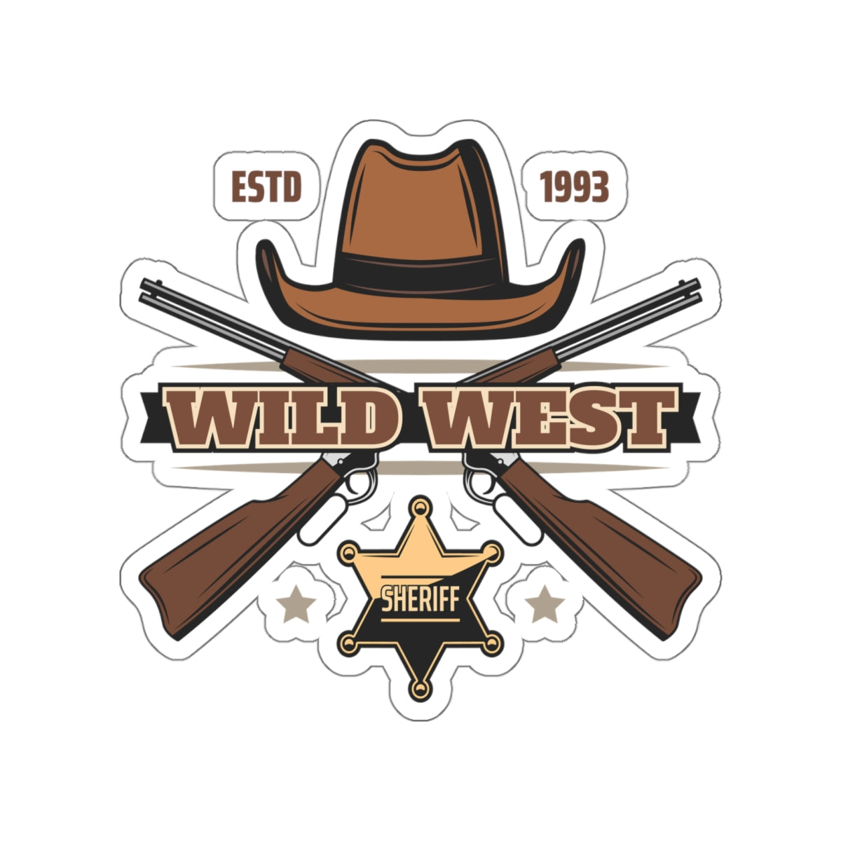 Die-cut stickers - Wild West - Sheriff