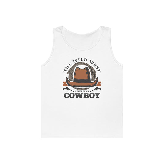 Unisex Heavy Cotton Tank Top - The Wild West - American Cowboy