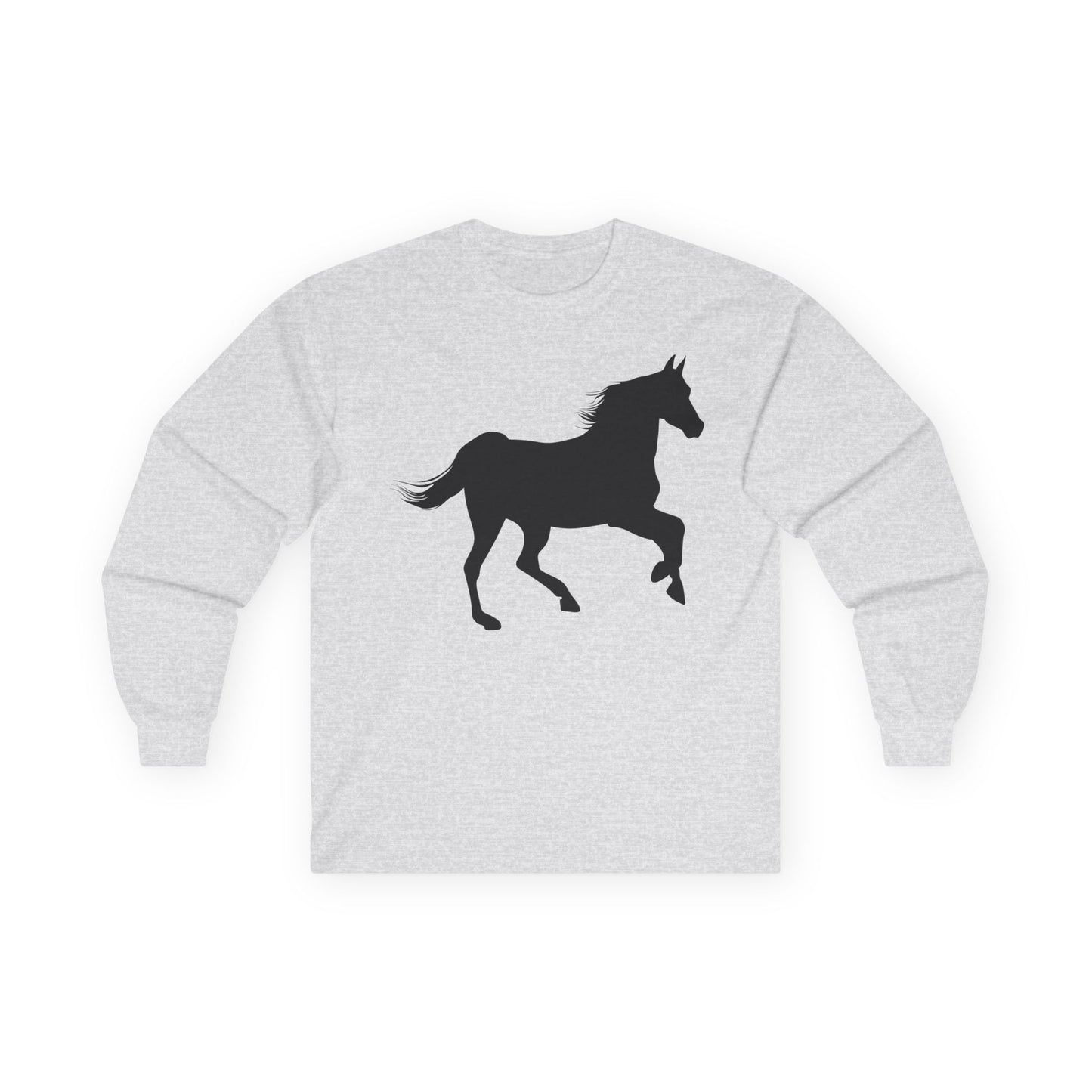 Unisex Ultra Cotton Long Sleeve Tee - Wild Horse - Prancing X 300