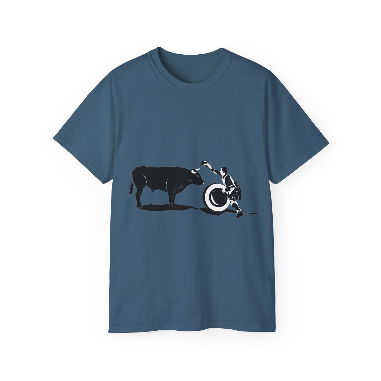 Unisex Ultra Cotton Tee - Clown and Bull - BW