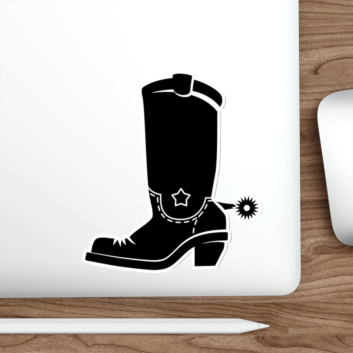 Die-cut stickers - Western Boot with Spur X 300