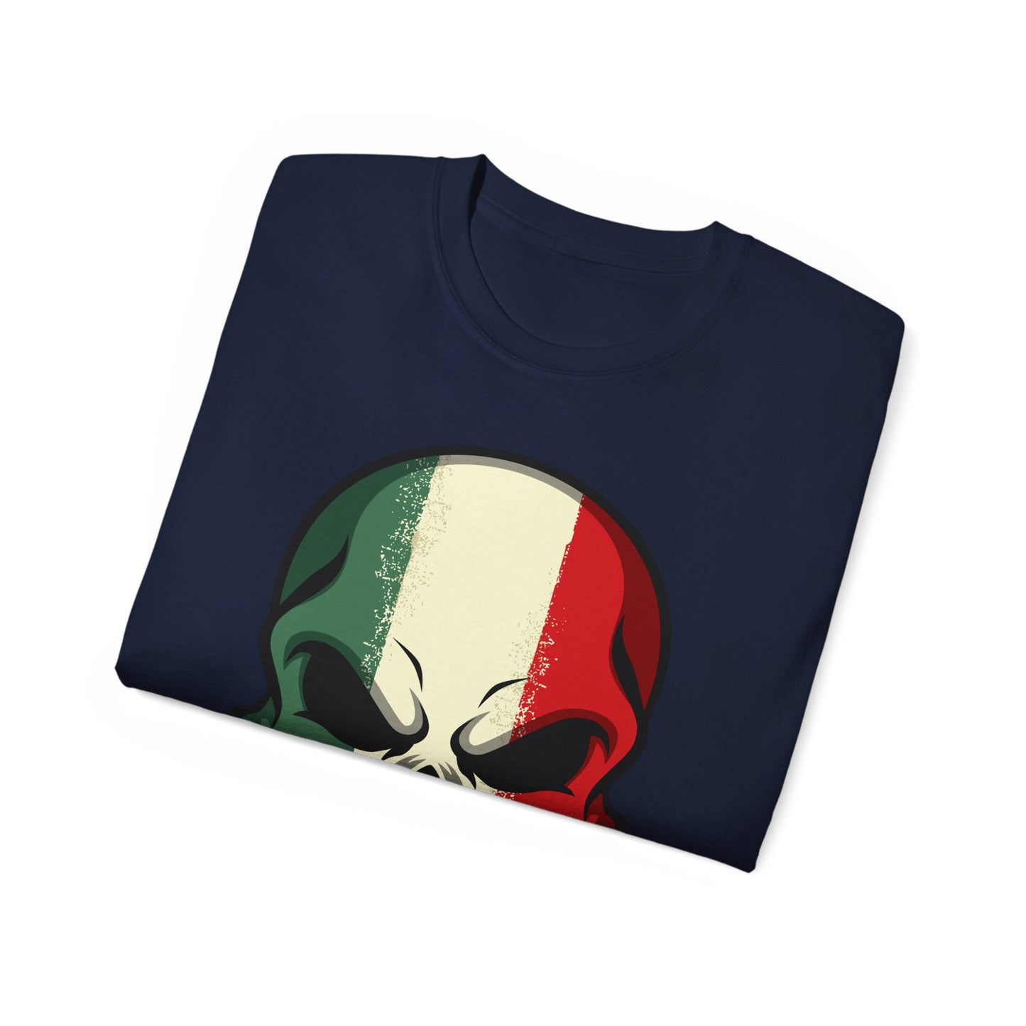 Unisex Ultra Cotton Tee - Red White Green Skull