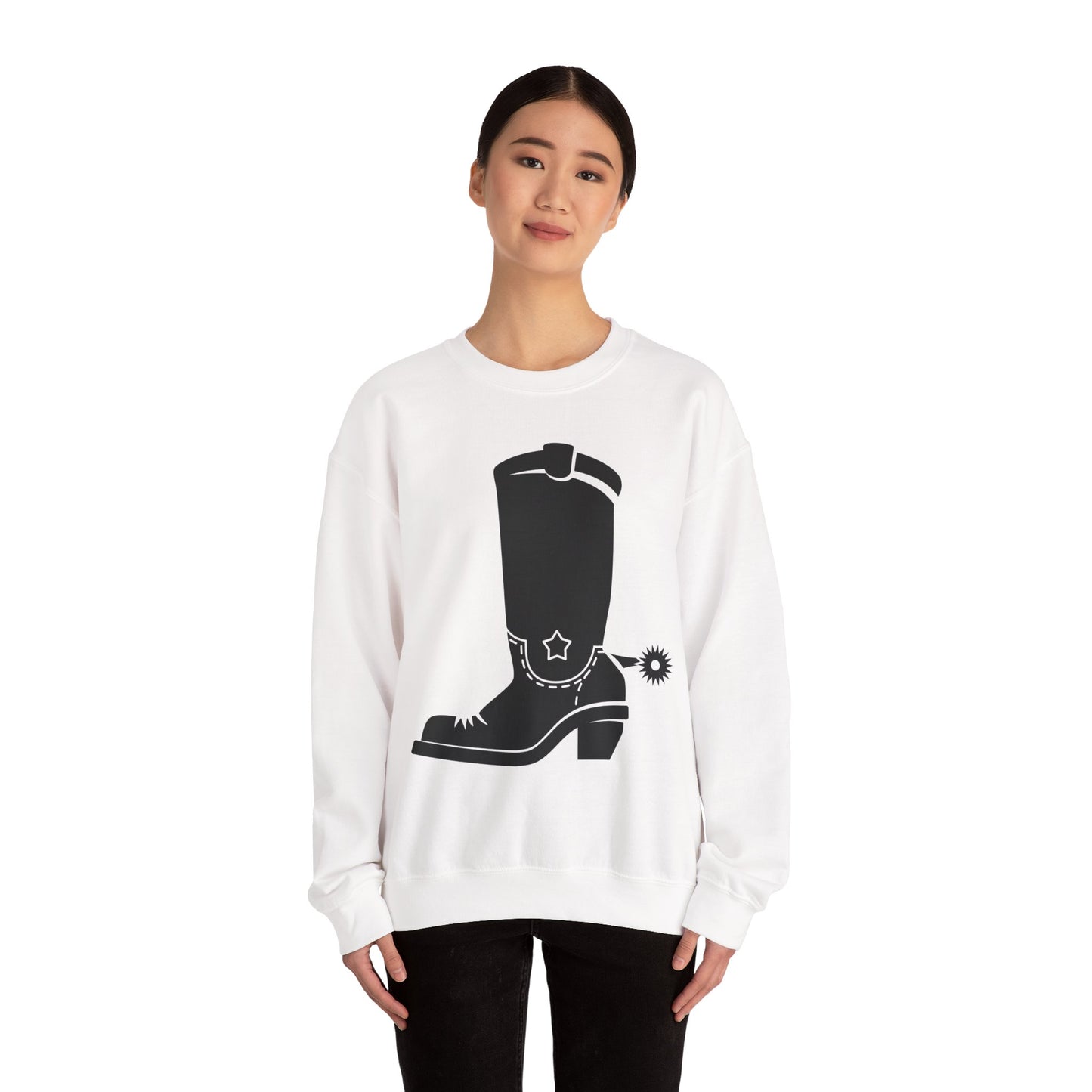 Crewneck Sweatshirt - Western Boot with Spur X 300
