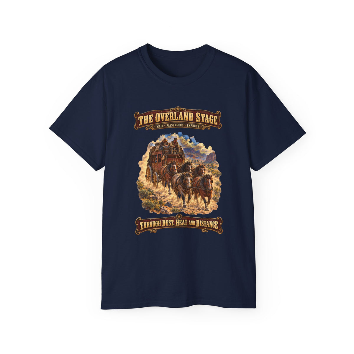 Unisex Ultra Cotton Tee - Overland Stage - Dusty Trails - 3D - Enhanced