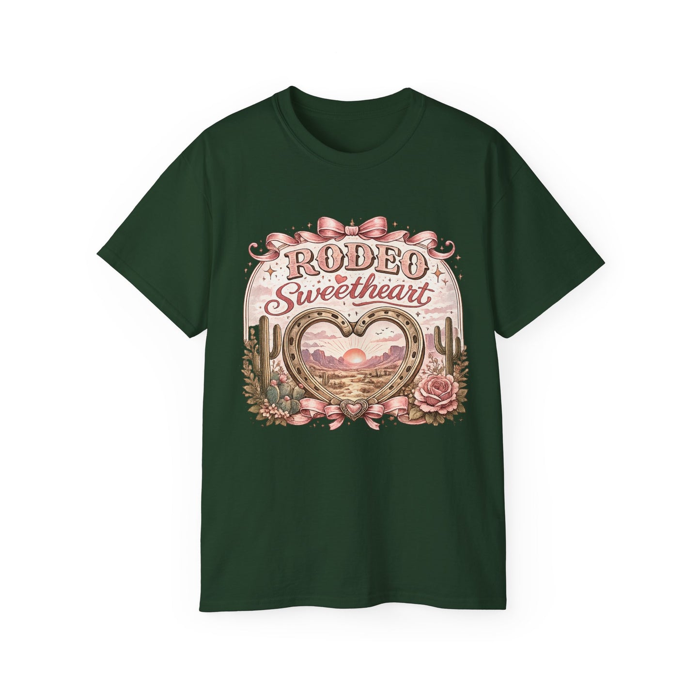 T-Shirt - Rodeo sweetheart with desert blooms
