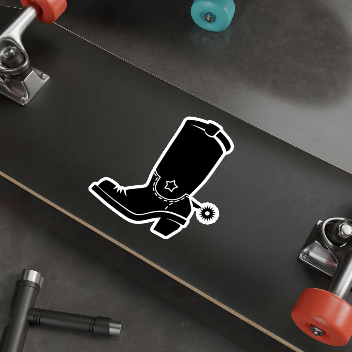 Die-cut stickers - Western Boot with Spur X 300