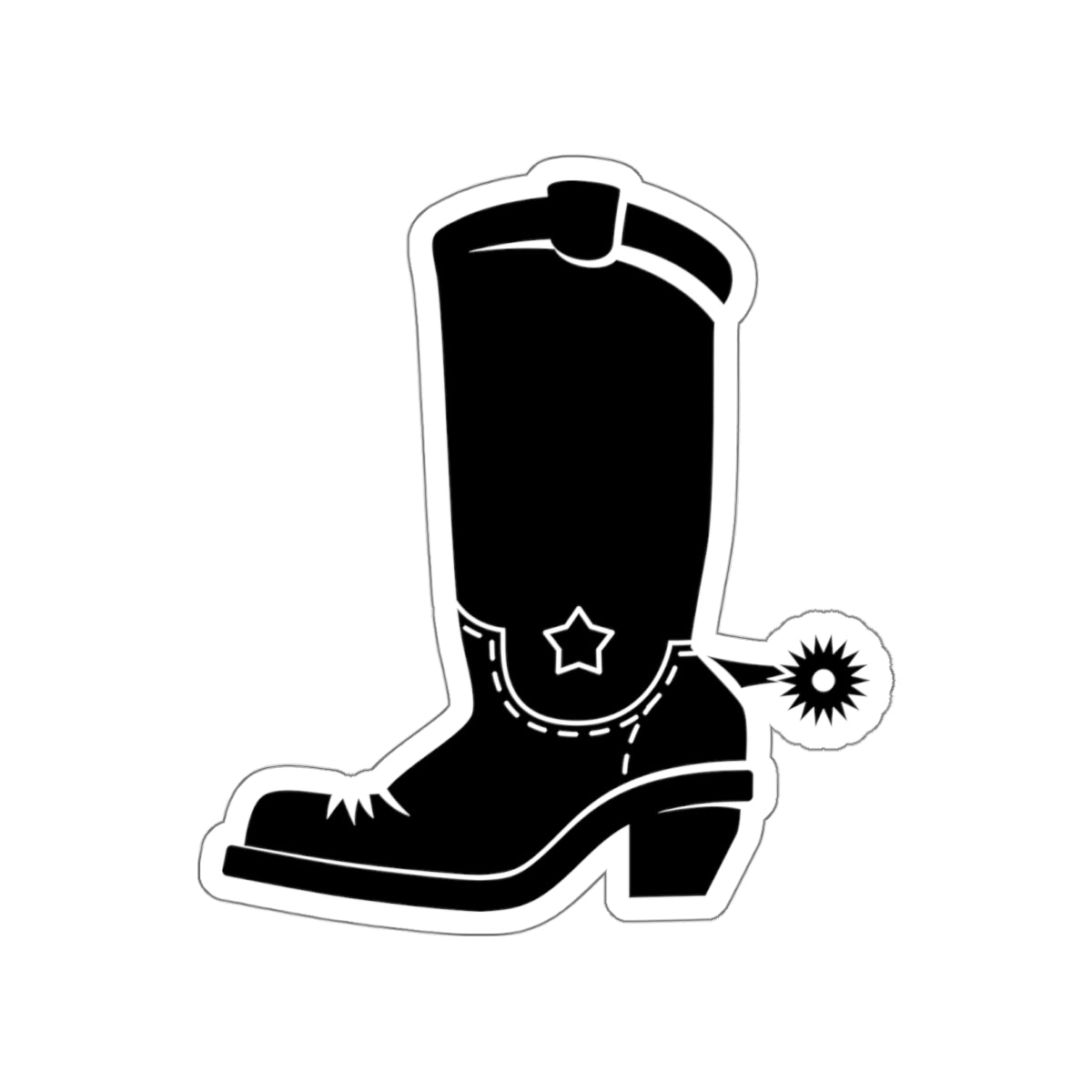 Die-cut stickers - Western Boot with Spur X 300