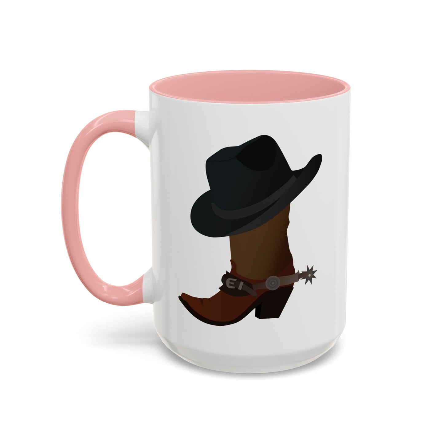 Accent Coffee Mug (11, 15oz) - Rodeo - Boots and Hat and Spurs