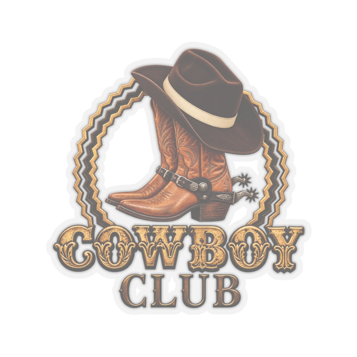 Kiss-Cut Stickers - Cowboys - Cowboy Club - Color - 3D Transparent