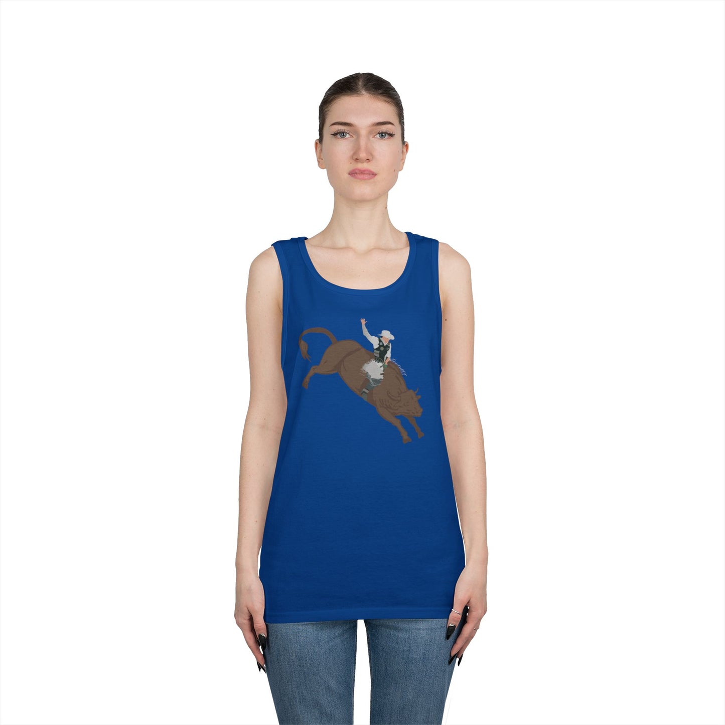 Unisex Heavy Cotton Tank Top - Cowboy - V2