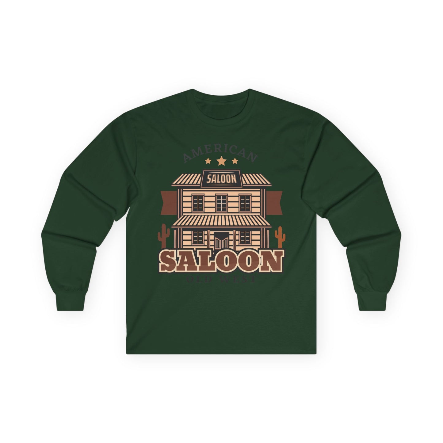 Unisex Ultra Cotton Long Sleeve Tee - American Cowboy - Saloon - Wild West