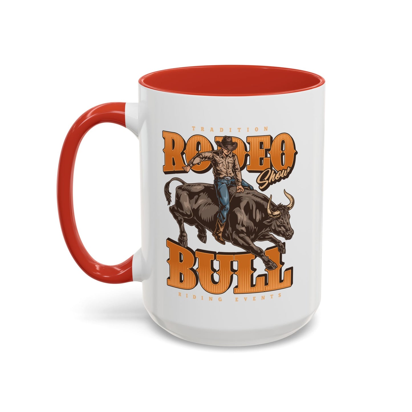 Accent Coffee Mug (11, 15oz) - Tradition Rodeo Show - Bull Riding Events