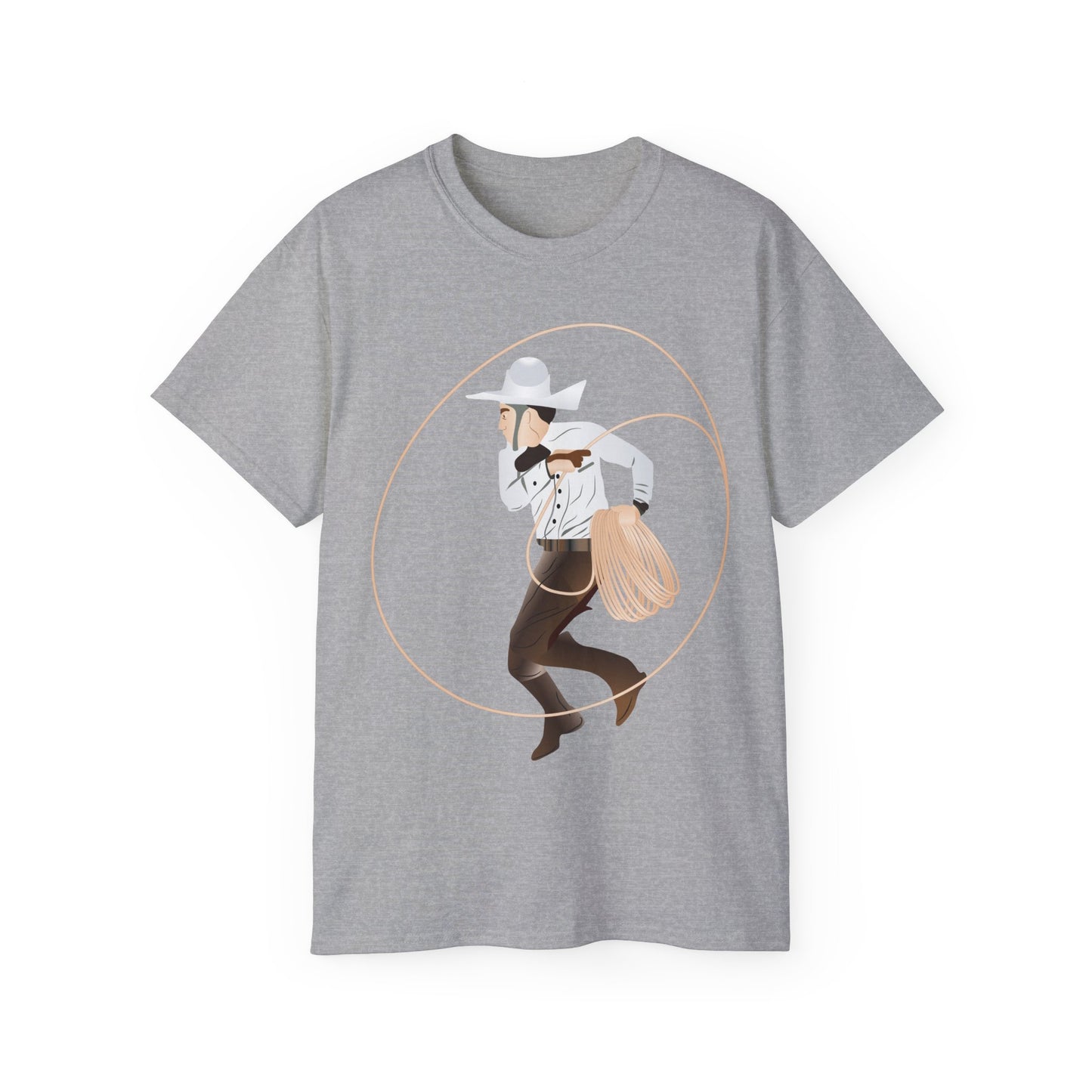 Unisex Ultra Cotton Tee - Rodeo - Mexican Cowboy - Lariat