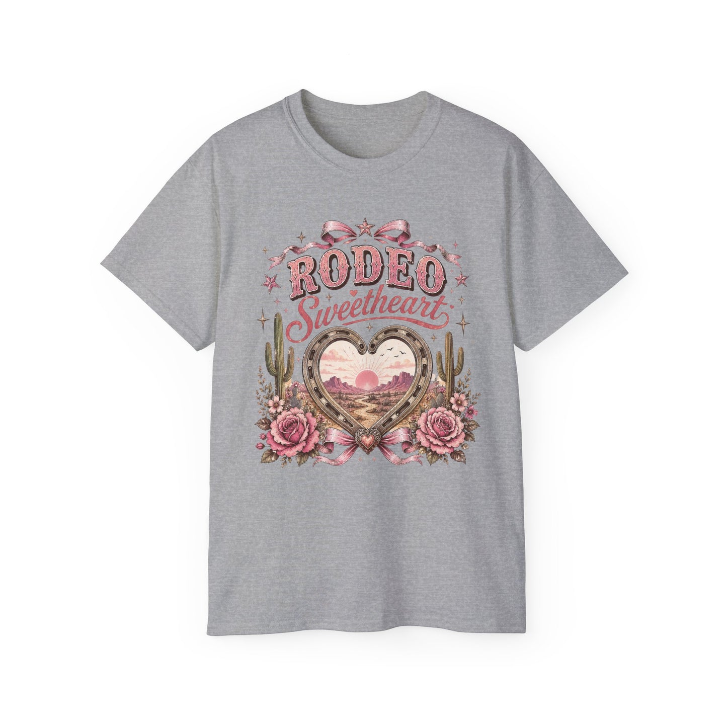 T-Shirt - Rodeo sweetheart with floral details
