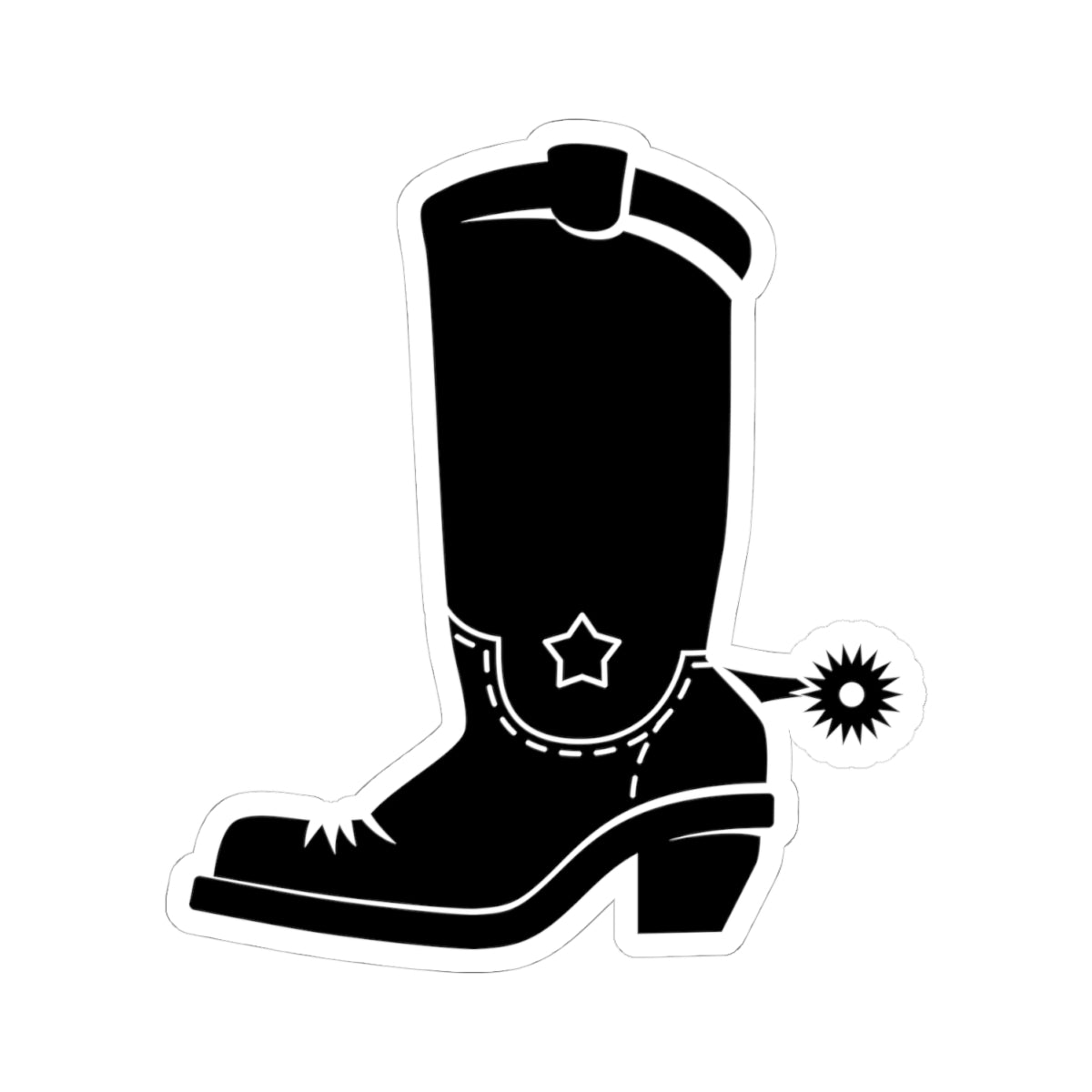 Kiss-Cut Stickers - Western Boot with Spur X 300