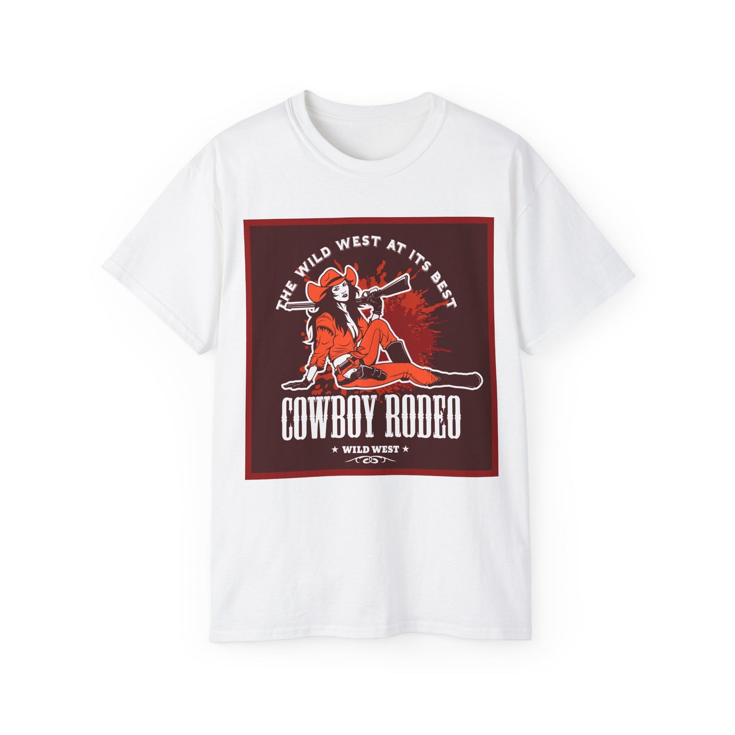 Unisex Ultra Cotton Tee - The Wild West at its Best - Cowboy Rodeo