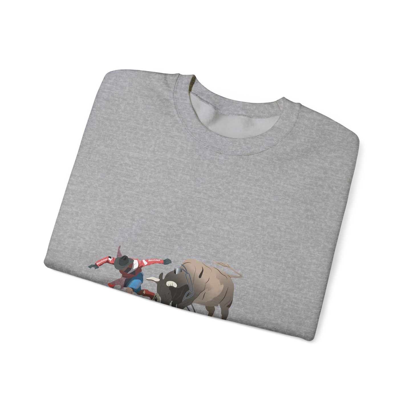 Crewneck Sweatshirt - Rodeo - Bull and Clown