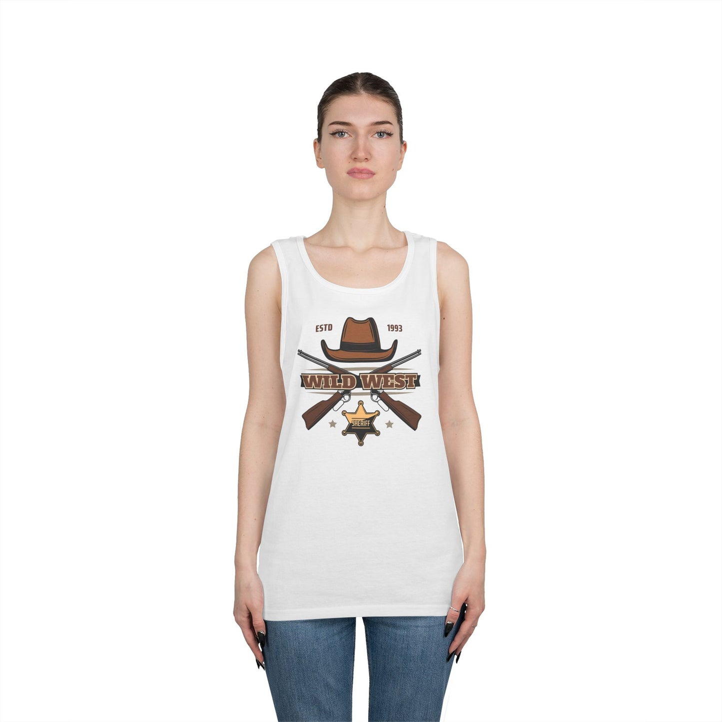Unisex Heavy Cotton Tank Top - Wild West - Sheriff
