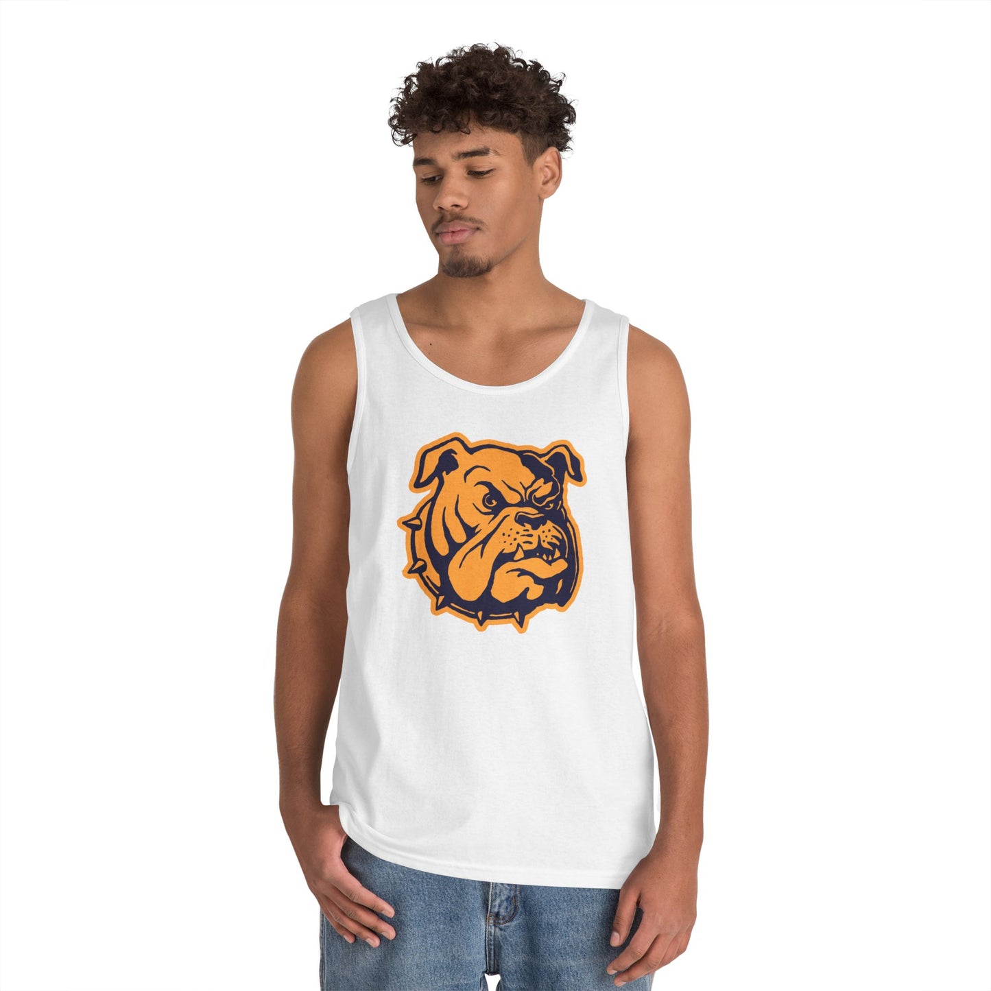 Unisex Heavy Cotton Tank Top - Bulldog Head