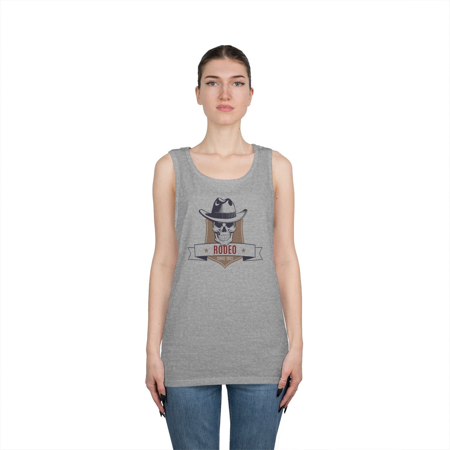 Unisex Heavy Cotton Tank Top - Rodeo - Western Cowboy