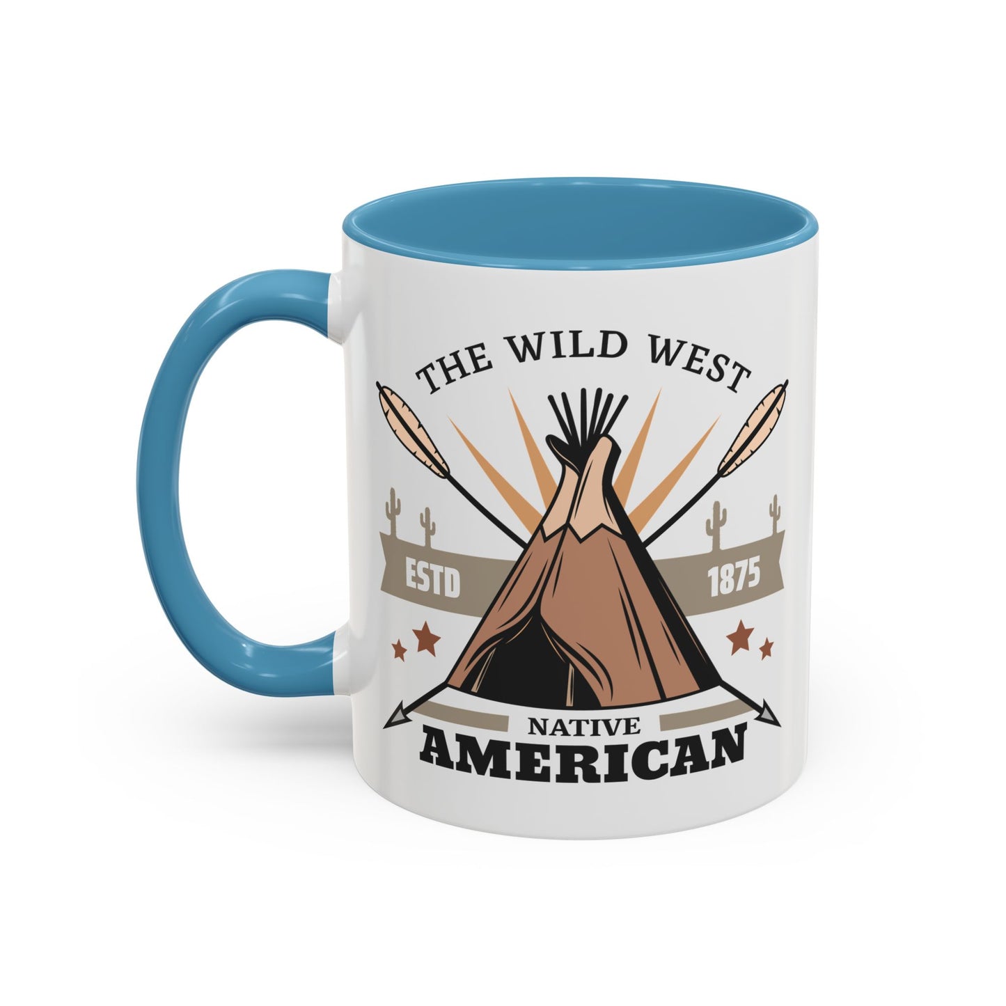 Accent Coffee Mug (11, 15oz) - The Wild West - Native American