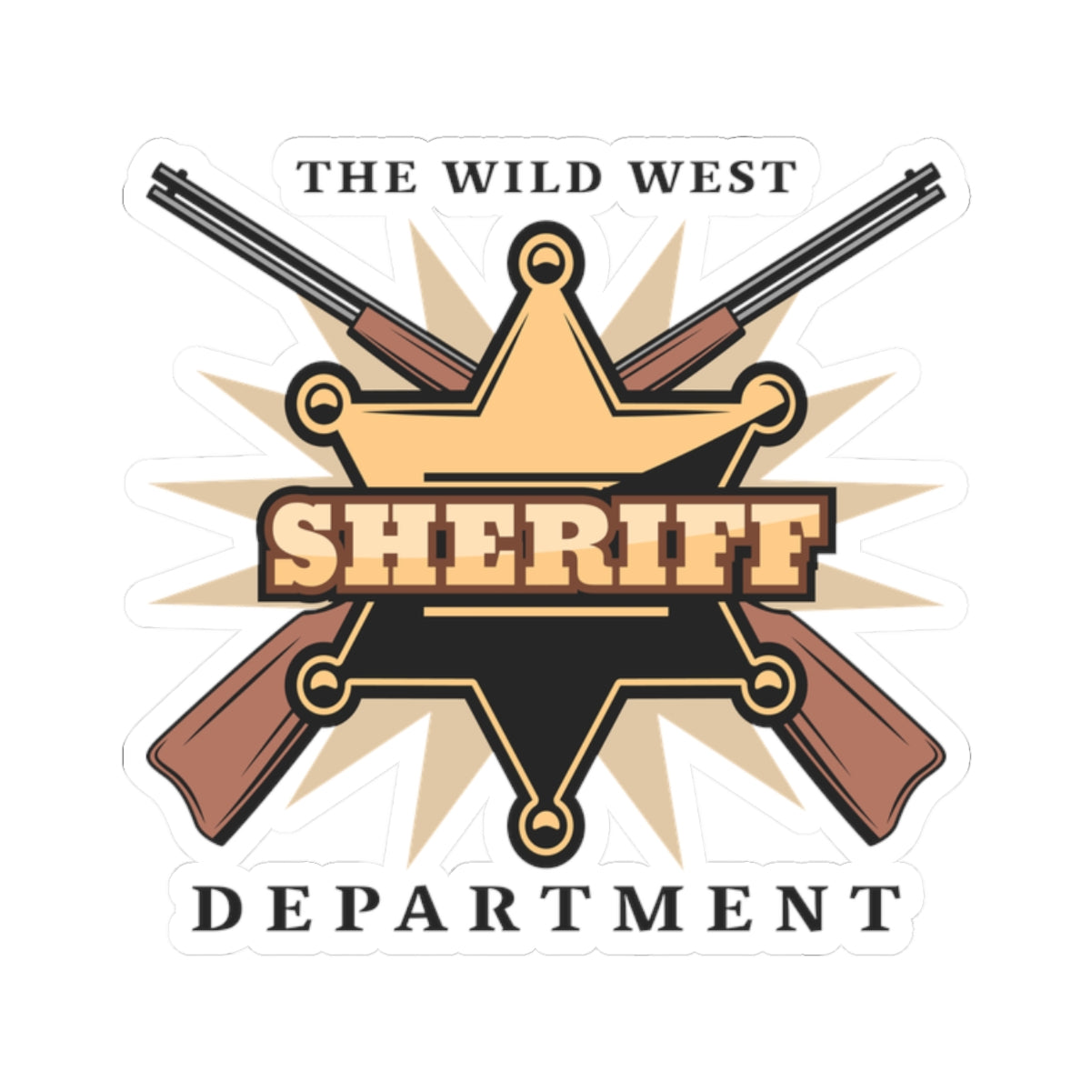 Kiss-Cut Stickers - Western Cowboy - The Wild West - Sheriff Department
