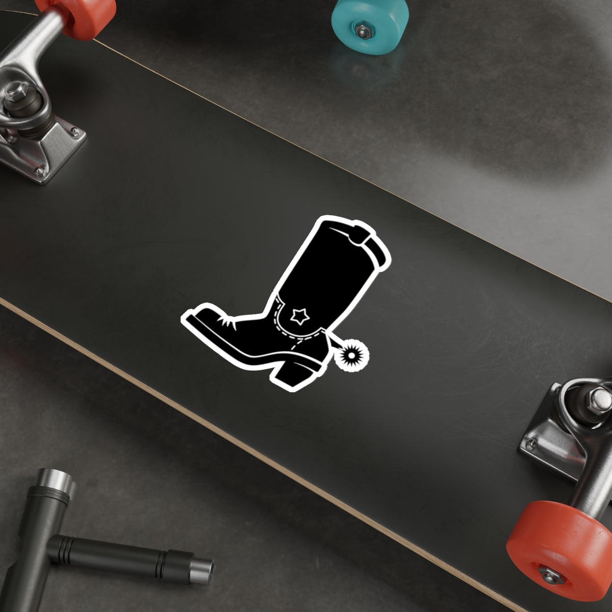 Die-cut stickers - Western Boot with Spur X 300