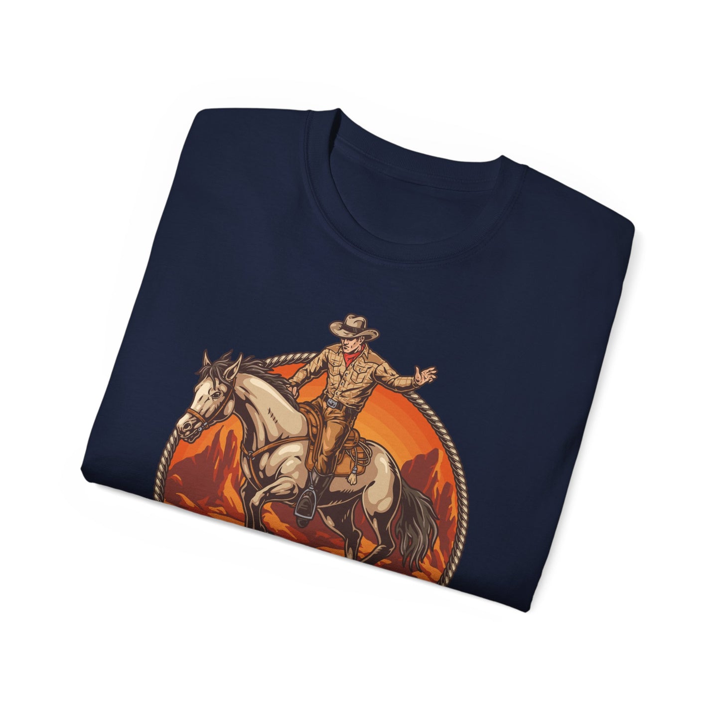 Western Rodeo Cowboy Tee - Fun Casual Shirt for Rodeo Fans, Gift for Country Lovers, Festival Outfit, Everyday Wear, Rodeo Apparel - Rodeo Cowboy - Texas