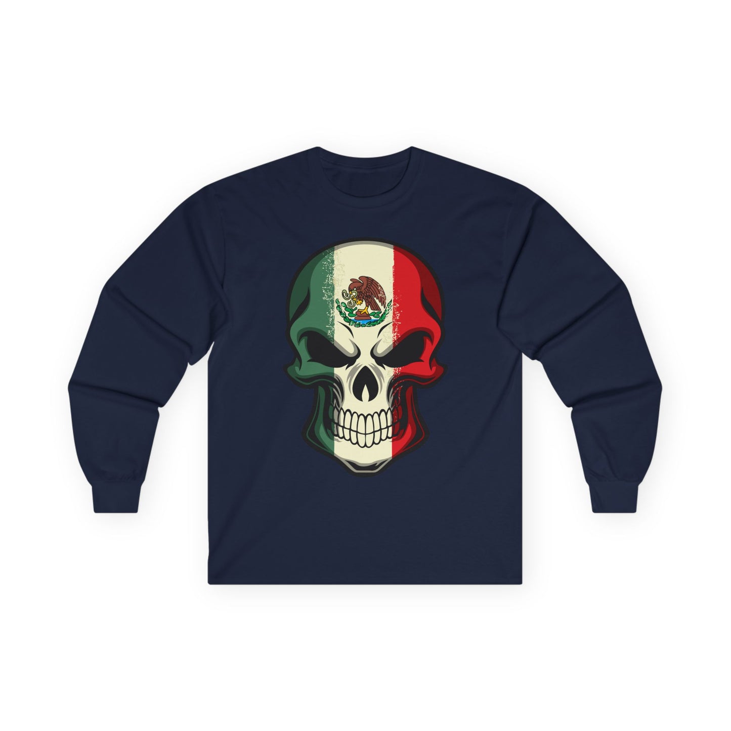 Unisex Ultra Cotton Long Sleeve Tee - Mexican Skull
