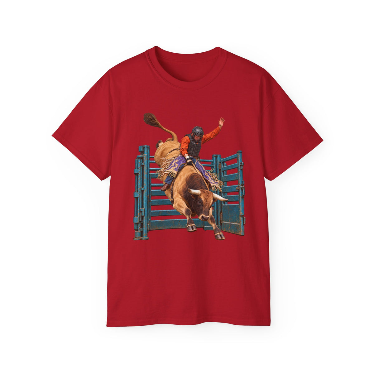 Unisex Ultra Cotton Tee - Cowboys - Bull Rider - Out of the Chute - without Text - 3D Transparent