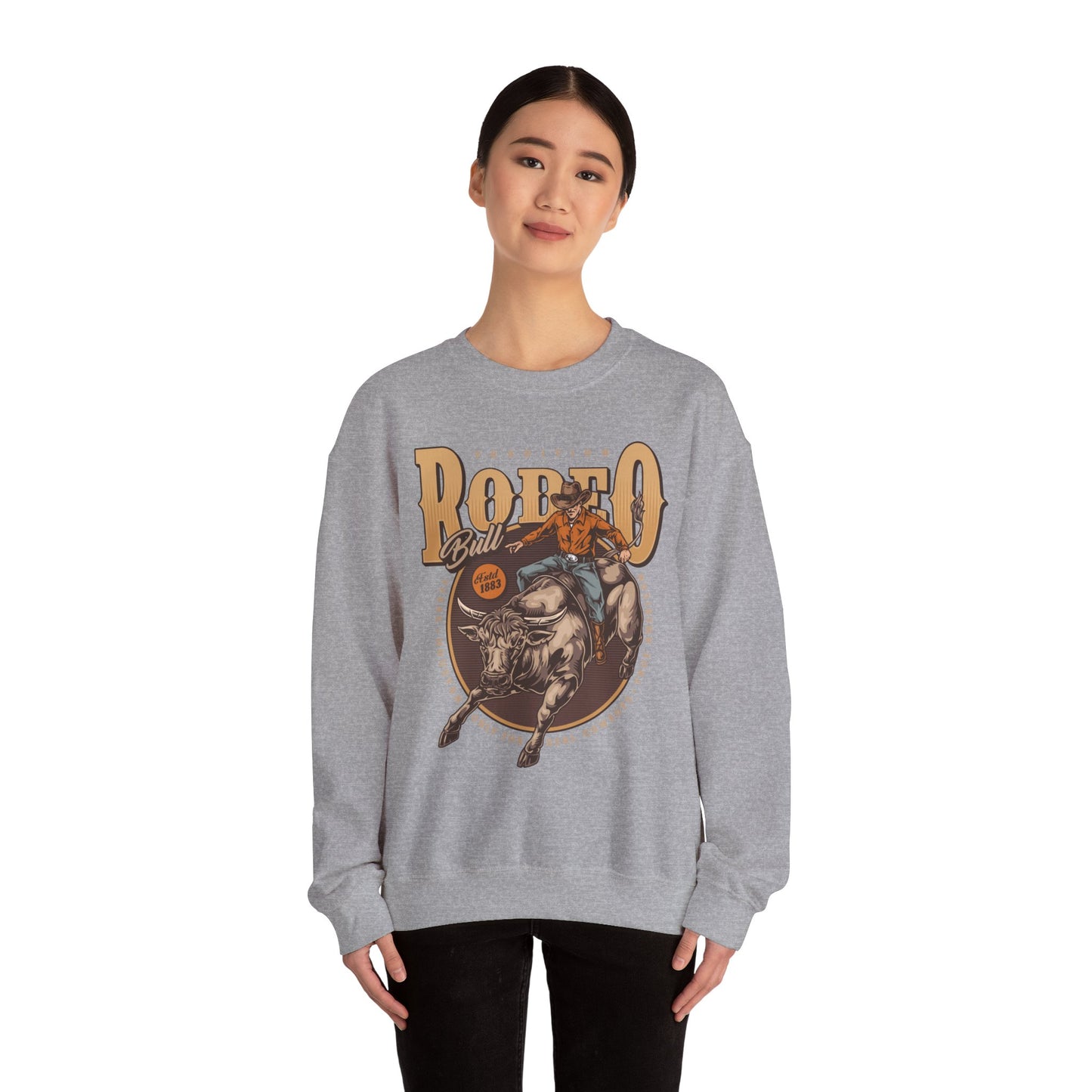 Crewneck Sweatshirt - Tradition Rodeo Bull - Real Cowboys
