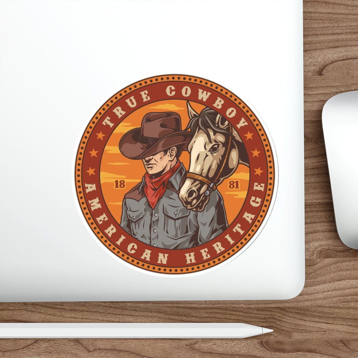 Die-cut stickers - True Cowboy - American Heritage