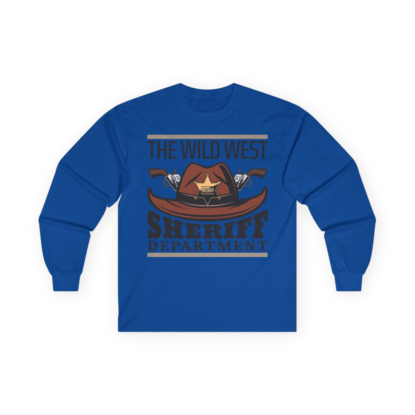 Unisex Ultra Cotton Long Sleeve Tee - The Wild West - Sheriff Department