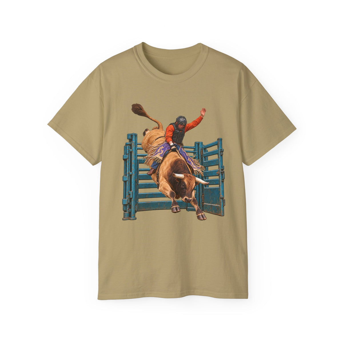Unisex Ultra Cotton Tee - Cowboys - Bull Rider - Out of the Chute - without Text - 3D Transparent