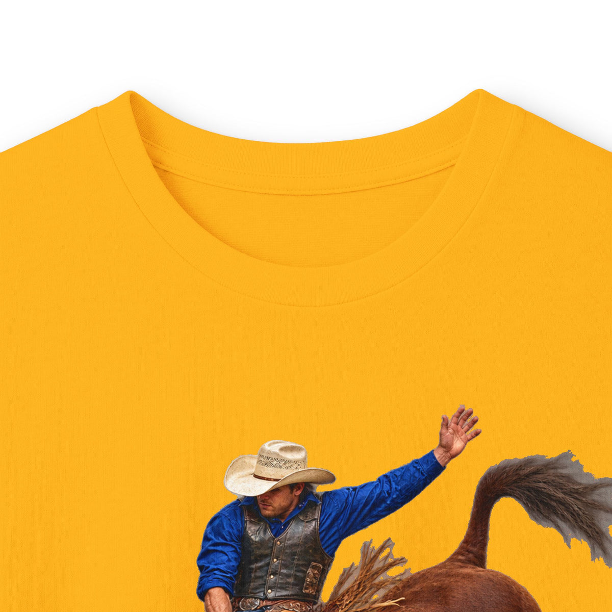 Unisex Ultra Cotton Long Sleeve Tee - Cowboys - Bull Rider - Mid Ride - without Text - 3D Transparent