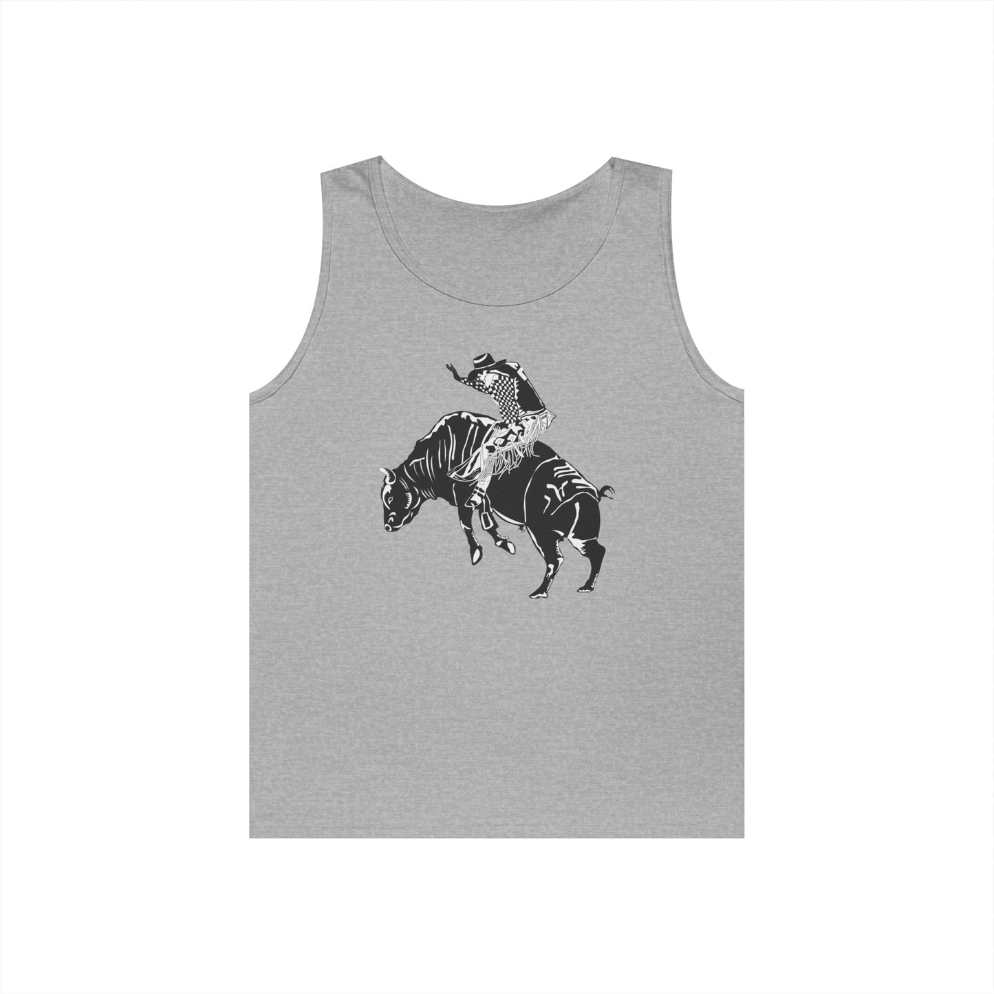 Unisex Heavy Cotton Tank Top - Cowboy - Bull Rider - BW