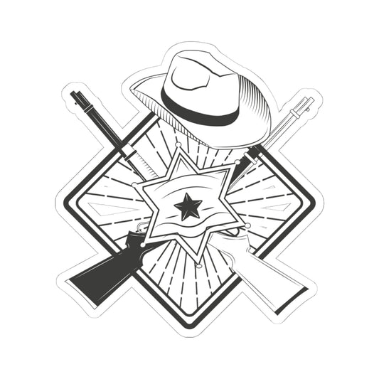 Kiss-Cut Stickers - Vintage Cowboy w Rifles and Hat