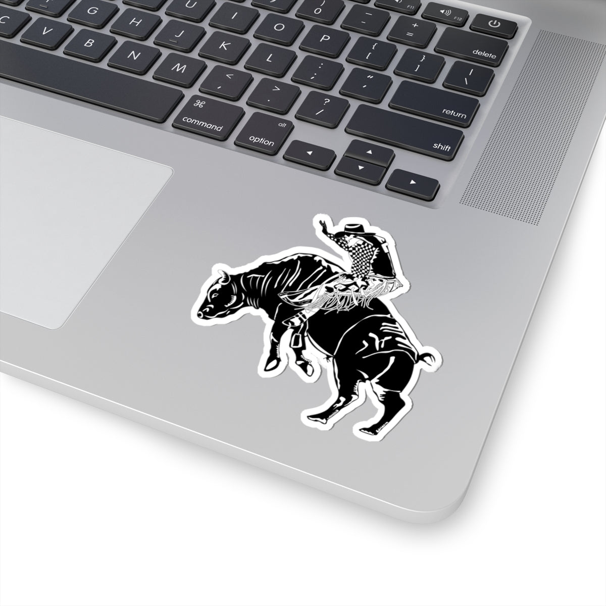 Kiss-Cut Stickers - Cowboy - Bull Rider - BW