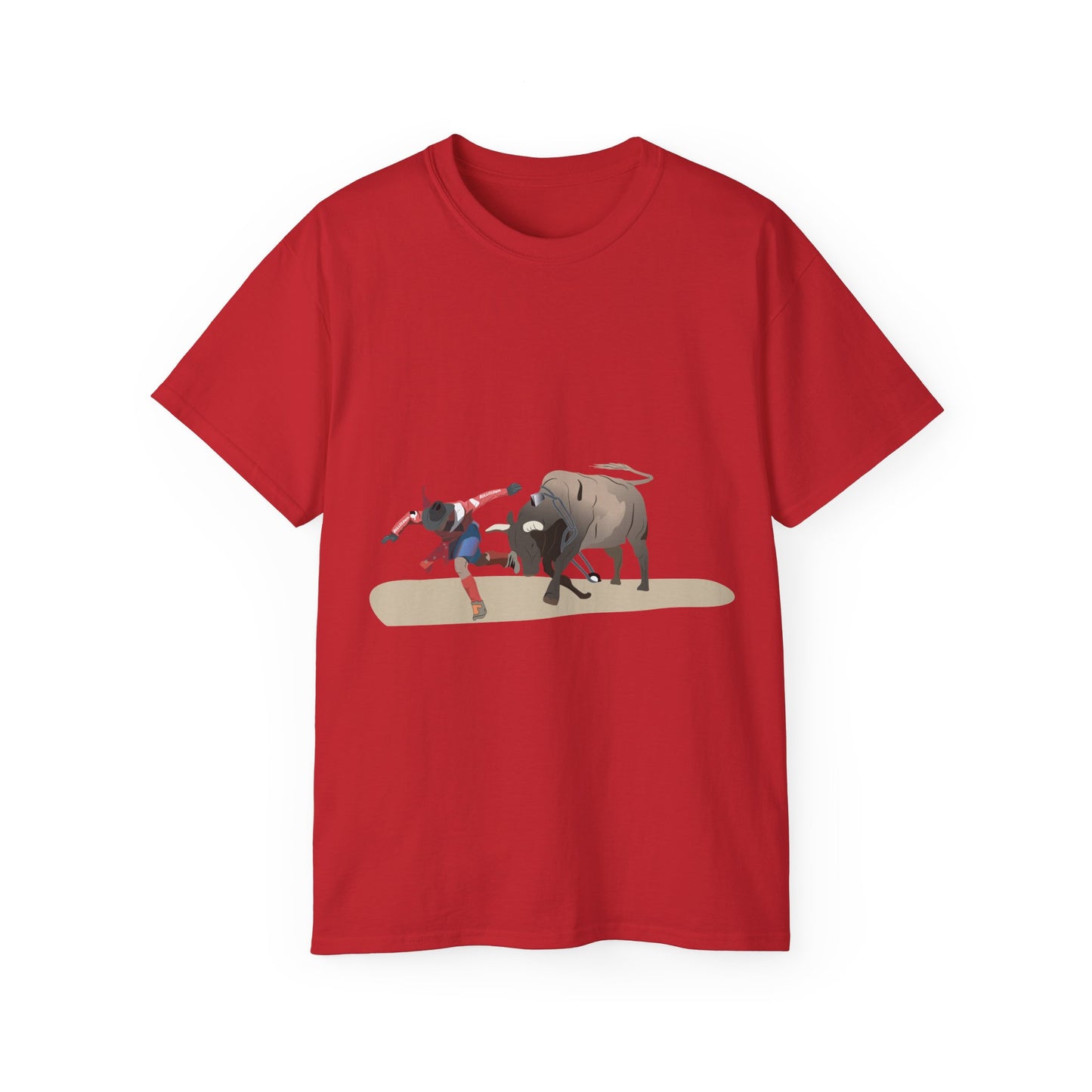 Unisex Ultra Cotton Tee - Rodeo - Bull and Clown