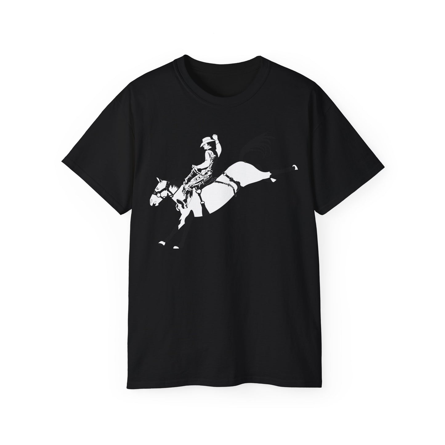 Unisex Ultra Cotton Tee - Cowboy - Bronco Buster - BW